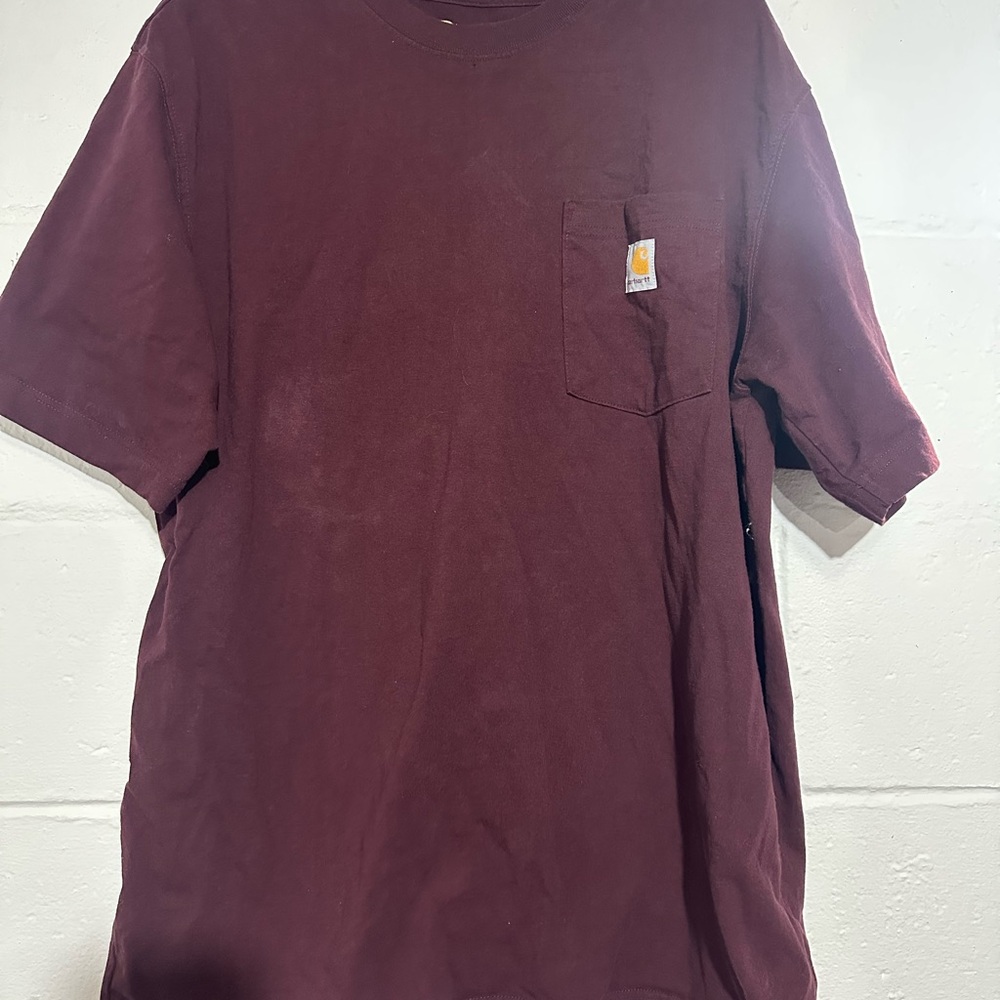 Carhartt Men's Burgundy Short Sleeve Tee
